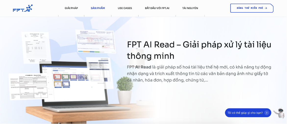 FPT AI Read - AI xử lý dữ liệu thông minh