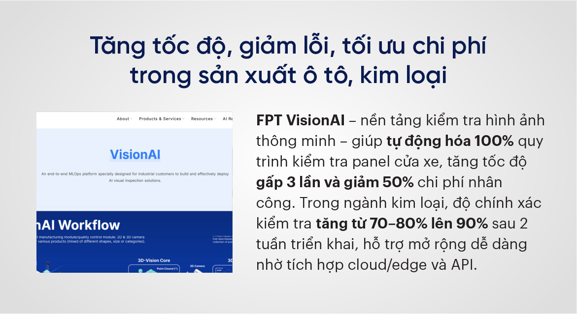 Tăng tốc độ, giảm lỗi, tối ưu chi phí trong sản xuất ô tô, kim loại