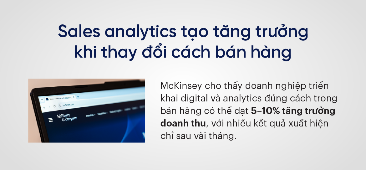 Sales analytics tạo tăng trưởng khi thay đổi cách bán hàng