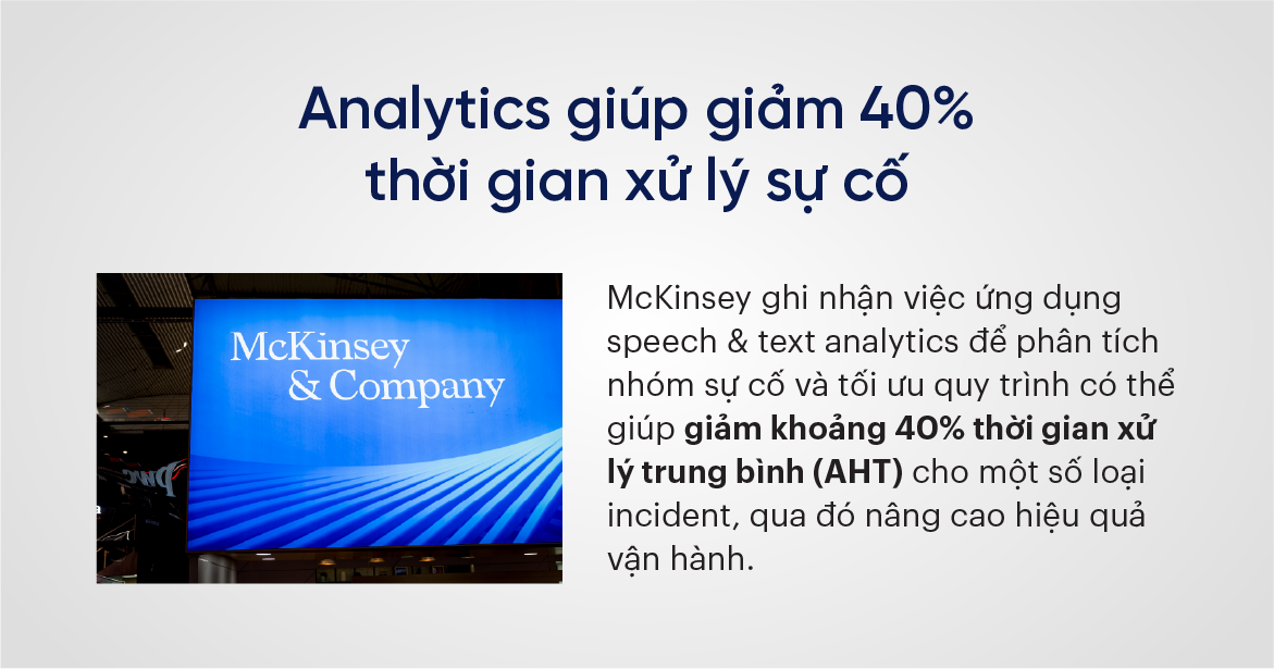 Data Analytics giúp giảm 40% thời gian xử lý sự cố